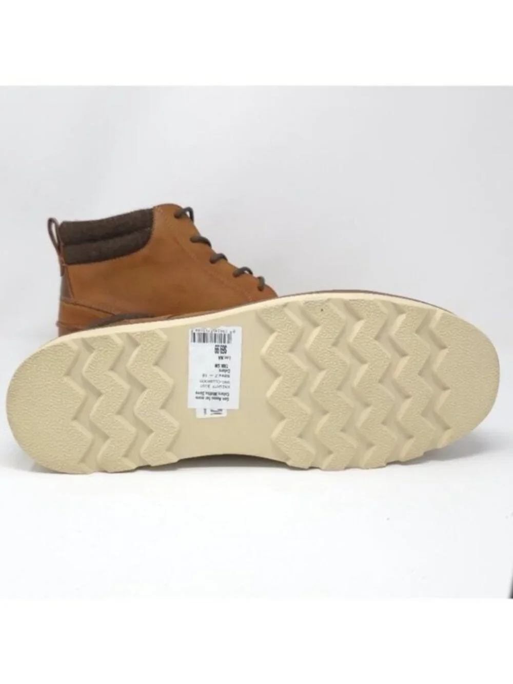 New Club Room Clifton Black Faux Leather Moc Toe Chukka Boots Men’s 10M ( - Picture 4 of 8
